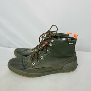 Womens KEDS Scout Splash WX  #WF57263M Olive Green lace-up Hi top Sneakers -